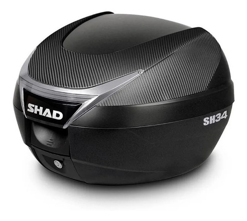 Baul Moto Shad 34 Litros Carbono Con Base Agrobikes