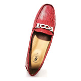 Mocasines Hush Puppies Cuero Graneado Mujer Adultos Hebilla.