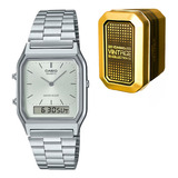 Reloj Casio Vinatge Aq 230a 7a Acero Hora Doble Cronometro