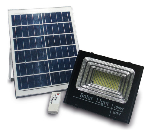 Reflector Led Solar Nexum 100w Exteriores Larga Autonomía