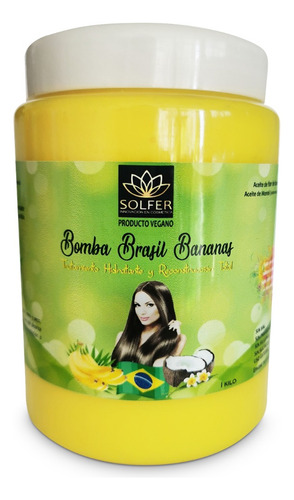 Bomba De Nutrición Capilar Cremosa Brasil Bananas Solfer