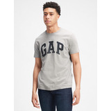 Hombre Polera Gap Logo Basica Gris