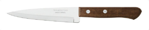 Cuchillo Tramontina Dynamic N5 Con Mango Madera Y Hoja Acero Color Marron Mango Madera