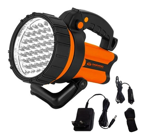 Linterna Led Recargable Dasl400 Daewoo 12v 37 Leds Color De La Linterna Naranja Color De La Luz Blanco