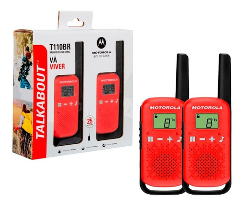 Rádio Comunicador Motorola Talkabout T110br Alcance Até 25km
