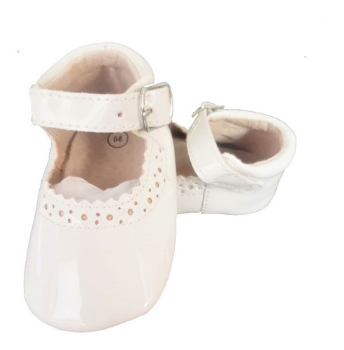 Zapatos De Bebe Niña Blancos De Piel Sintetica