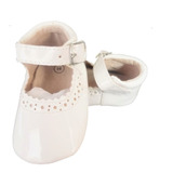 Zapatos De Bebe Niña Blancos De Piel Sintetica