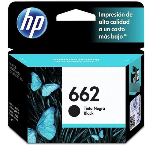 Cartucho Hp Num 662 Negro 2ml Cz103al