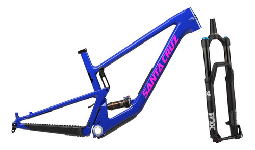 Cuadro Santa Cruz Tallboy 5 Carbono Blue Mtb Fox34 - Celero