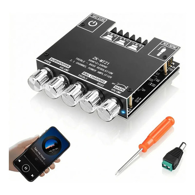 Doubem Placa Amplificadora De Potencia Digital Dc12-24v,zk-mt21 2.1canales 50wx2 100w Placa Amplificadora De Subwoofer De Audio Estéreo Bluetooth 5.0 De Alta Potencia Para Altavoces,audio Para Casa | MercadoLibre