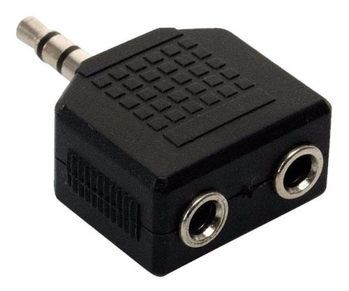 Adaptador Plug 3.5mm X 1/jack 3.5mm X 2 - Negro