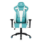 Silla Gamer Nova White Turquoise Space