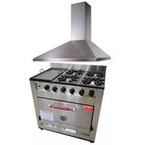 Combo Cocina Industrial Pevi 4h Y Plancha + Campana Oferta