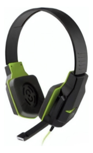 Fone De Ouvido Gamer Com Microfone Headset P2 Preto E Verde