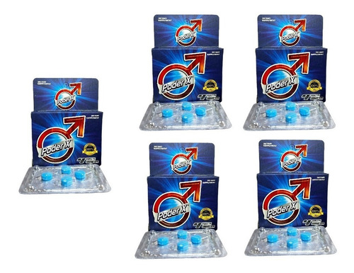 Poder X Man 20 Tabletas De 500 Mg Pastilla Vigorizante Azul
