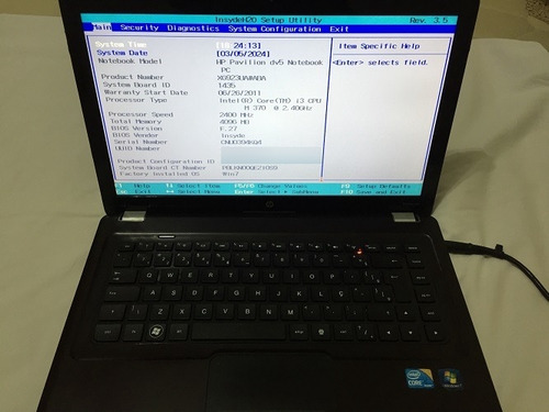 Laptop Notebook Hp Pavilion Dv5 Core I3-m370 4gb/ddr3 Hd 500