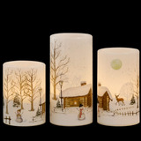 Velas Sin  Genswin De Navidad Con Muñeco De Nieve, Parpade.