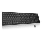 Powzan - Teclado Inalámbrico Multidispositivo Blueto