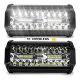 Par Led Dually Luz Fija Y Estrobo Blanca Auxiliar Faros 40