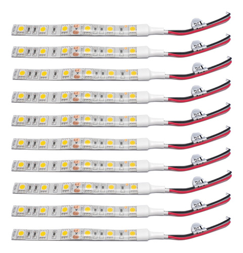 Tira De Luces Led 5050 De 10 Cm, Impermeables, Color Blanco