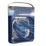 Ventilador Portátil De Mesa Mini Ar Condicionado Umidificado Cor Azul