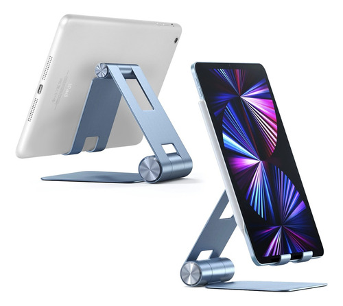 Soporte Porta Tablet iPad Celular Aluminio Satechi Azul Blue