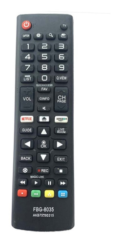 Controle Compatível Tv LG Led Smart Com Netflix Akb75095315