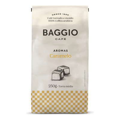 Café Torrado e Moído Caramelo Baggio Pacote 250g | MercadoLivre
