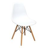 Silla De Comedor Eames Modern Estructura En Color Blanco