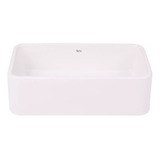 Bacha Baño Rectangular Sobremesada Blanca Roca Lea Loza Lea 