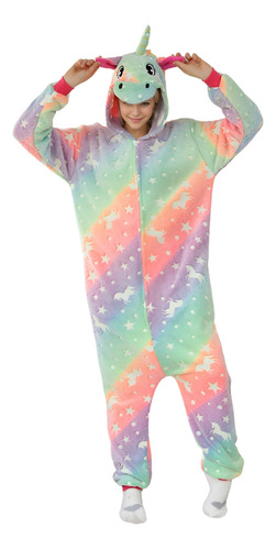 Pijama De Frio Feminino Unicórnio Kigurumi - Pronta Entrega