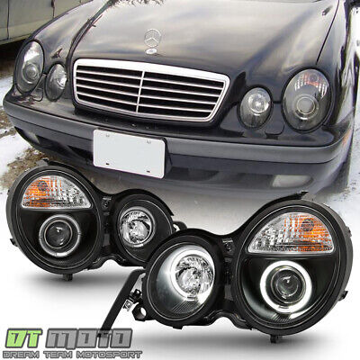 Black 1996-1999 Mercedes Benz W210 E300 E320 E430 Led Halo