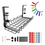 Juego De 2  Organizadores De Cables De Escritorio De Metal 