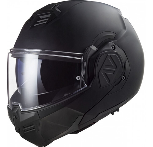 Capacete Ls2 Ff906 Advant Noir Robocop Articulado 180 Graus