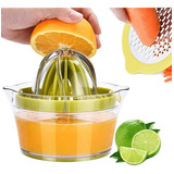 Exprimidor De Naranjas Limones Manual Rallador  4 En 1