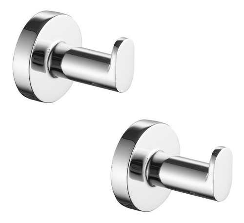 2 Percha Perchero Piazza Sensus Accesorio Baño Metal Toalla 