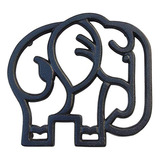 Trivet Hierro Fundido Elefante, Regalos Decorativos, Arte