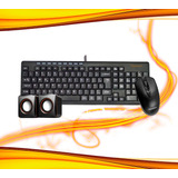 Kit Barato Completo Teclado + Mouse + Caixinha De Som Novo