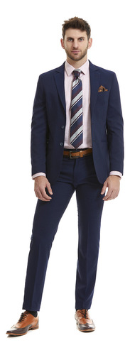 Traje Hombre Recto 2 Botones Formal Vittorio Forti