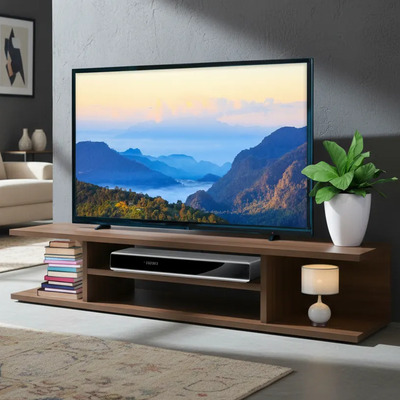 Consola Mueble Para Televisión Repisa Flotante Minimalista Color Marrón oscuro | Envío gratis