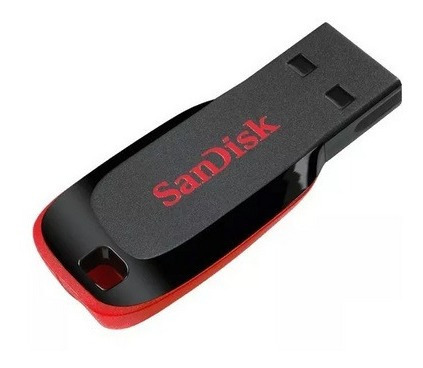 Pendrive Sandisk Cruzer Blade 32gb 2.0 Negro Y Rojo