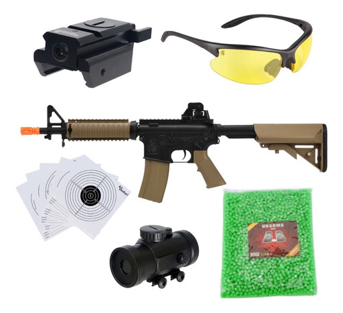 Rifle Aeg Kit Cybergun Colt M4a1 Cqb-r 6mm Negro/arena Xchwp