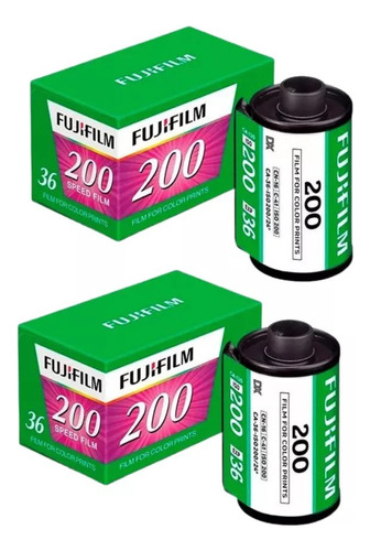 Rollo Fujifilm 35mm Fujicolor 2 Rollos X 36 Fotos 200 Asa 