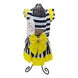 Roupa Pet Vestido Encanto Amarelo P