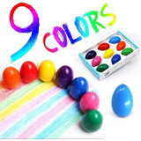 Mugit - Ceras De Huevo Para Niños  9 Colores Lavables D.