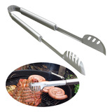 Pegador Pinça Cabo Longo Grande Churrasco Aço Inox 44cm