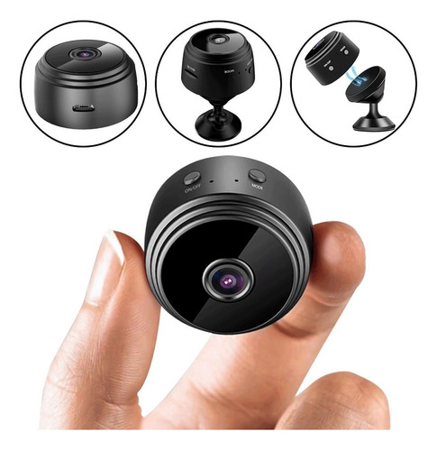 Mini Camera Espia Hd 1080p Wi-fi C/ Bateria Interna Sem Fio