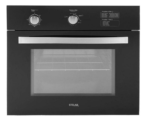 Forno De Embutir À Gás Stelar Topázio De 46l Preto 127v