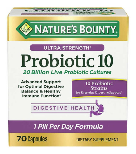 Nature´s Bounty Probióticos 10 Ultra Fuerte 70 Cápsulas