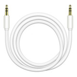 Cable Miniplug 3.5mm Stereo Blanco 50cm Premium Macho Stereo